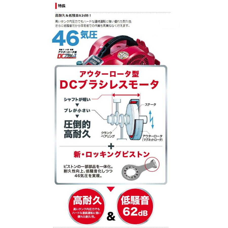 マキタ (マキタ) 内装エアコンプレッサ AC460S 青 一般圧/高圧 マキタ (マキタ) 内装エアコンプレッサ AC460S 青 一般圧/高圧