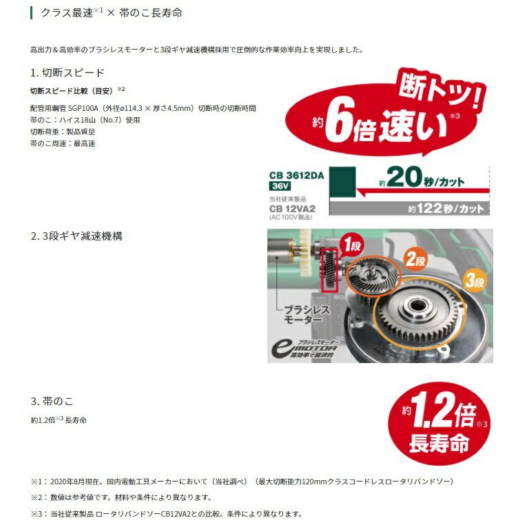HiKOKI マルチボルト(36V)コードレスロータリバンドソー HiKOKI マルチボルト(36V)コードレスロータリバンドソー