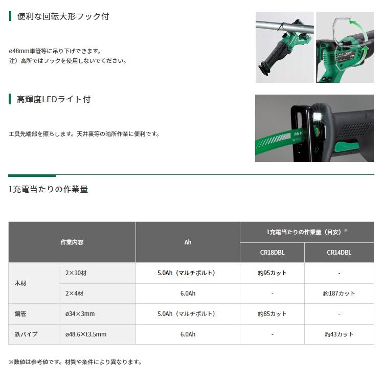 HiKOKI CR18DBL(LXPKZ) コードレスセーバソー バッテリ HiKOKI CR18DBL(LXPKZ) コードレスセーバソー バッテリ