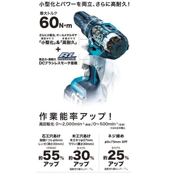 マキタ（makita） 充電式ドライバドリル 青 DF484DZ+バッテリBL1830B+