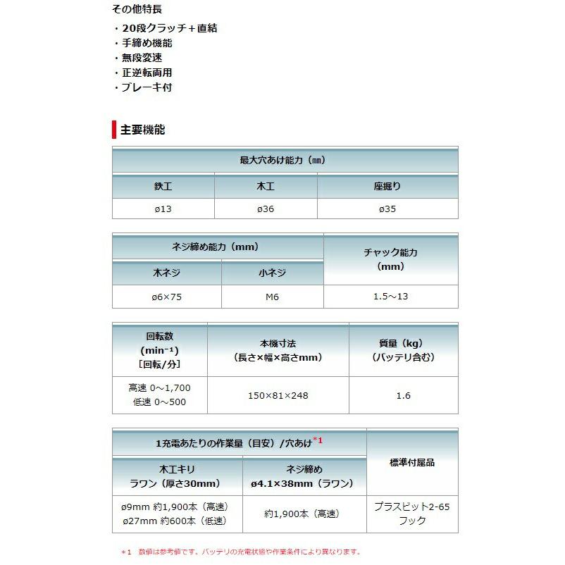 マキタ 充電式ドライバドリル DF487DZ+バッテリBL1860B+充電器DC18WC付