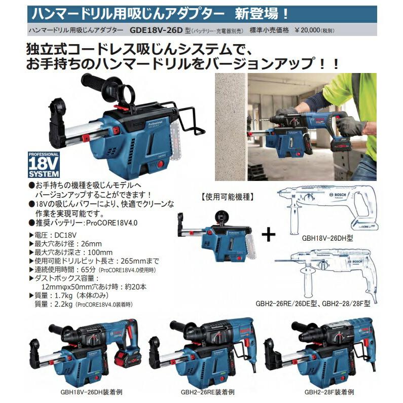BOSCH（ボッシュ） ハンマードリル用吸じんアダプター GDE18V-26D 使用