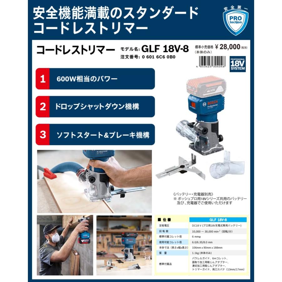 BOSCH（ボッシュ） GLF18V-8 コードレストリマー 本体のみ 18V対応