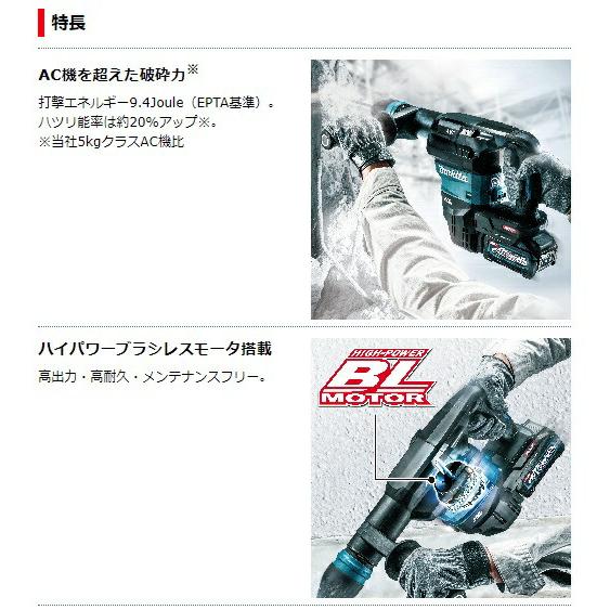 マキタ 充電式ハンマ HM001GRMX バッテリBL4040x2本+充電器 マキタ 充電式ハンマ HM001GRMX バッテリBL4040x2本+充電器