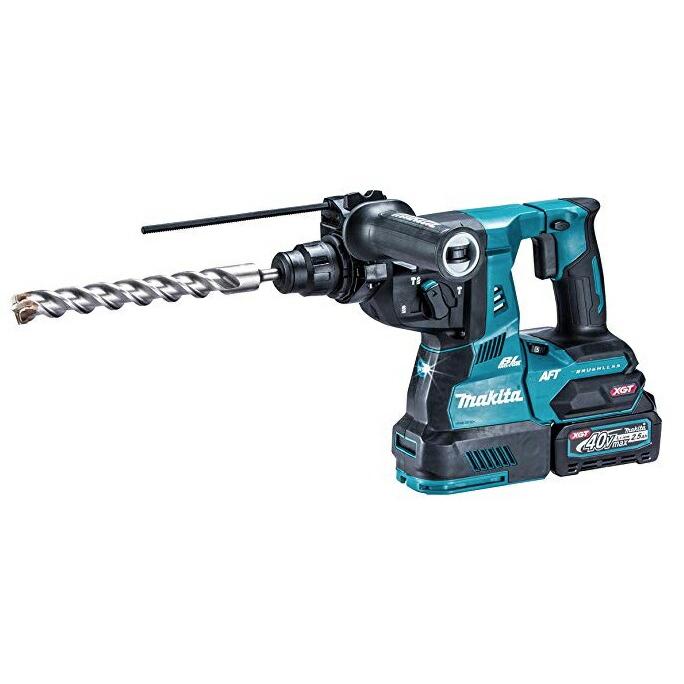 【未使用】マキタ Makita HR001GRDXV 28mm充電式ハンマドリル バッテリ×2・充電器付き【ハンズクラフト佐賀】 マキタ（makita） 28mm 充電式ハンマドリル HR001GRDX 青 バッテリ