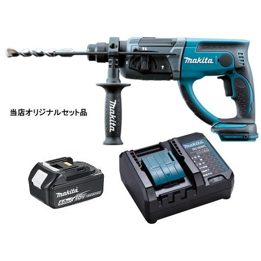 美品 マキタ 充電式ハンマドリル 18V HR202DZK マキタ（makita） 充電式ハンマドリル HR202DZK+バッテリBL1860B+充電