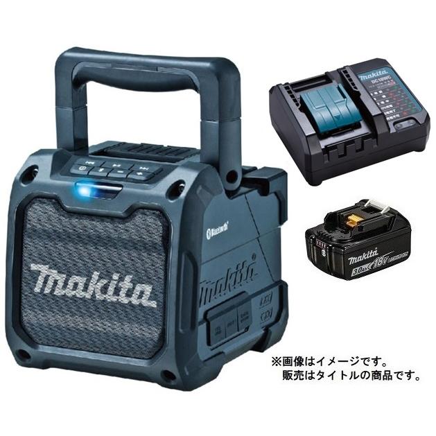 【美品】マキタ MR200B 充電式 スピーカ マキタ（makita） 充電式スピーカ MR200B(黒)+バッテリBL1830B+充電器