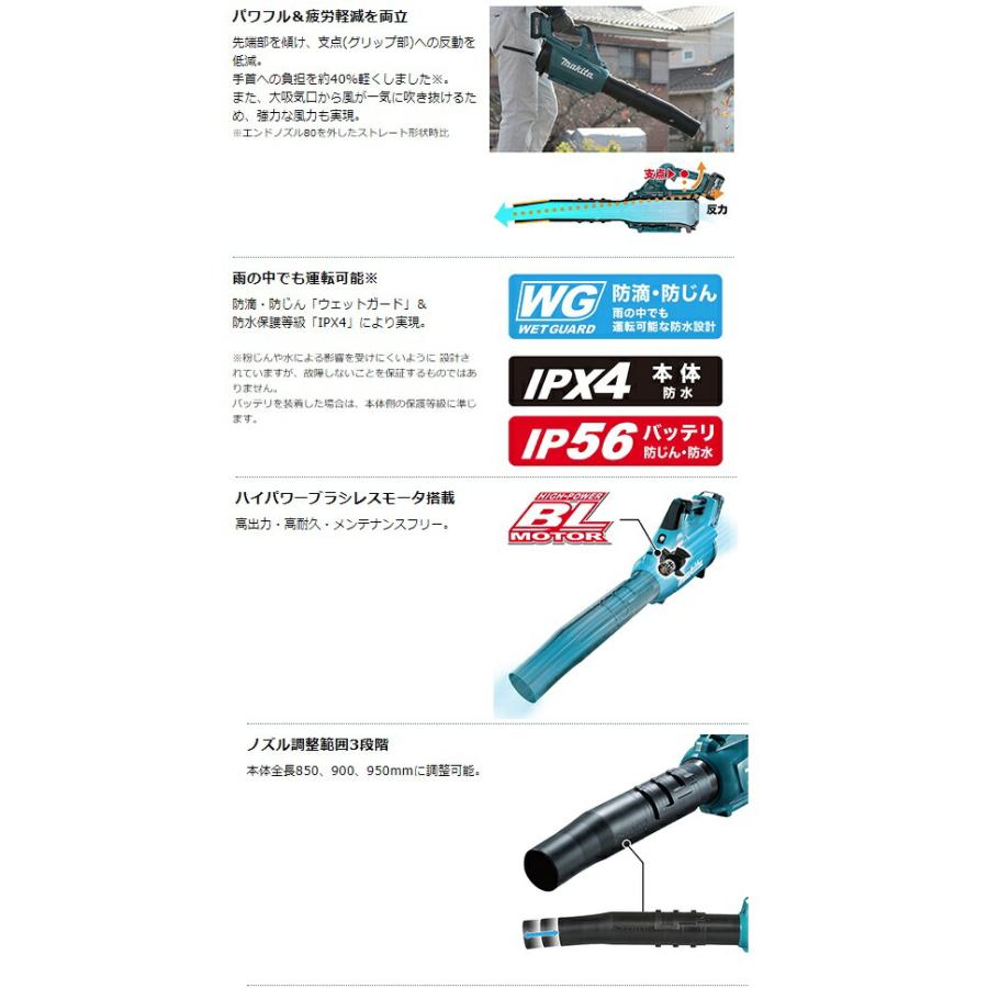 マキタ（makita） 充電式ブロワ MUB001GZ 本体のみ ブロワ機能のみ