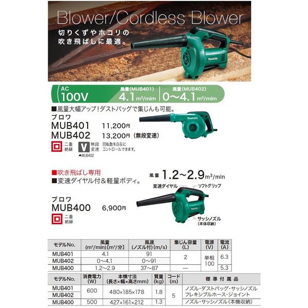 マキタ ブロア MUB402 Amazon | マキタ(Makita) ブロワ MUB402 | ブロワ用アクセサリ