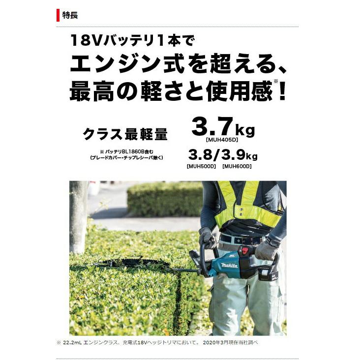 マキタ（makita） 充電式ヘッジトリマ MUH405DZ 本体のみ 刈込幅400mm