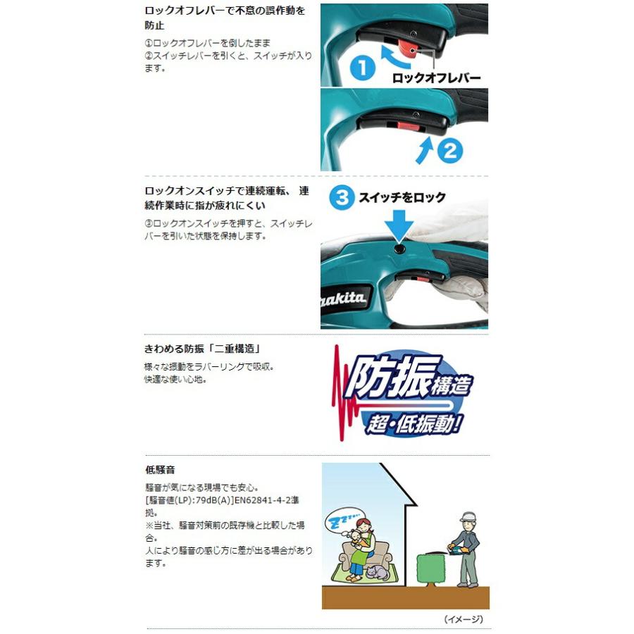 マキタ（makita） 充電式ヘッジトリマ MUH408DRG バッテリBL1860B+充電