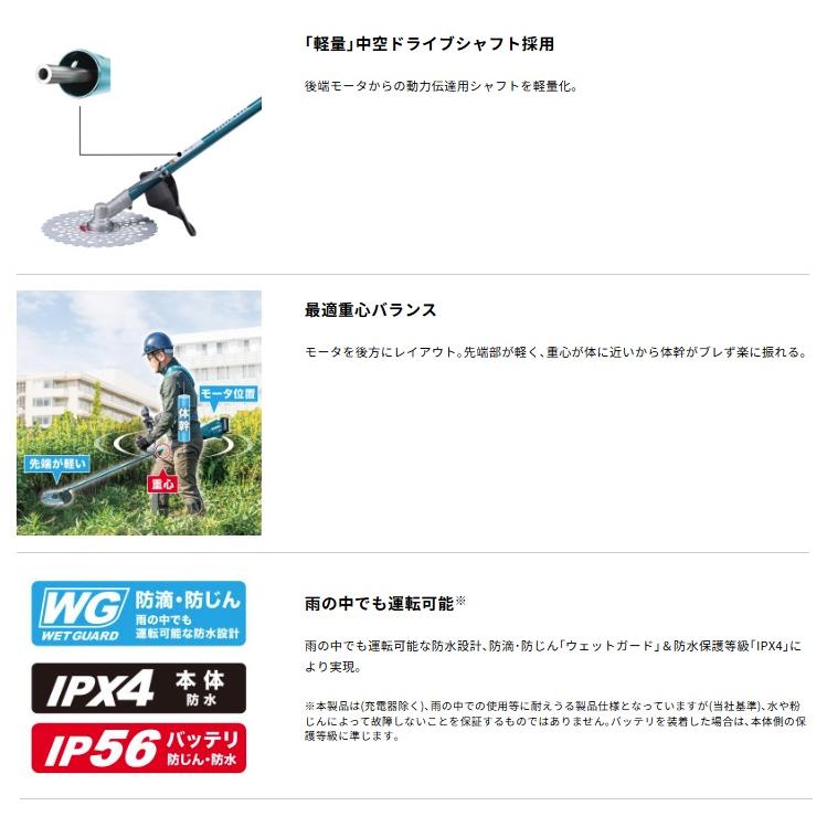 マキタ（makita） 充電式草刈機 Uハンドル MUR015GWA バッテリBL4020+