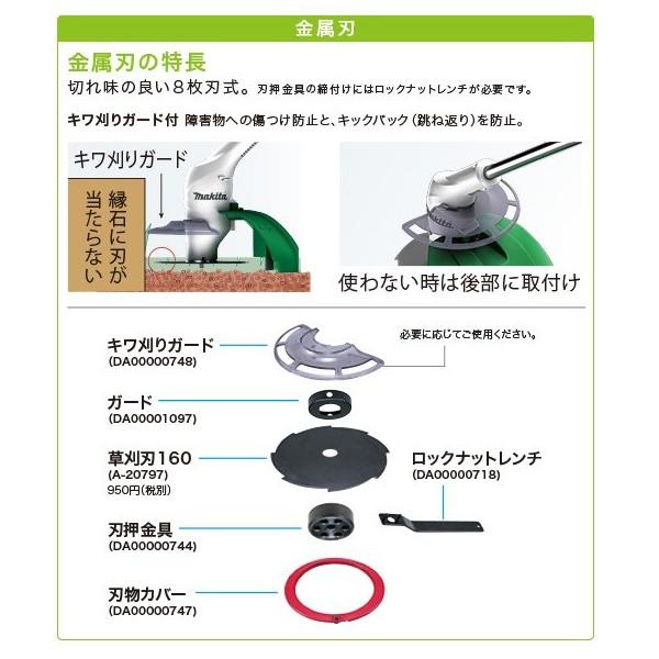 マキタ（makita） 草刈機 刈込幅160mm 金属刃 AC100V MUR1600N 消費