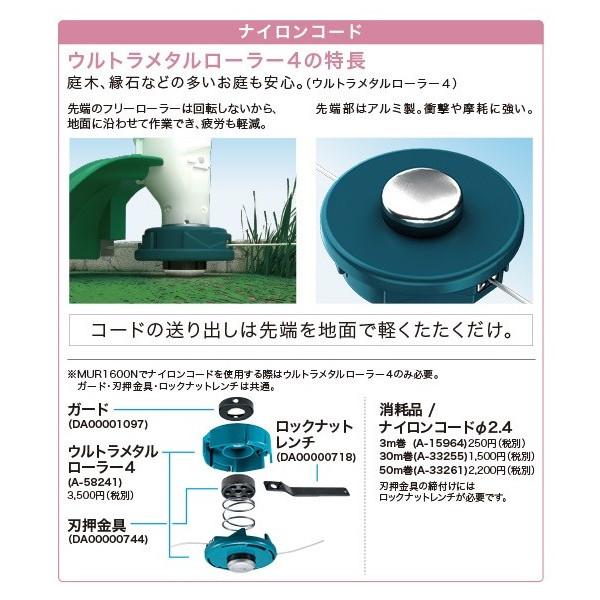 マキタ（makita） 草刈機 金属刃 刈込幅160mm ナイロンコード