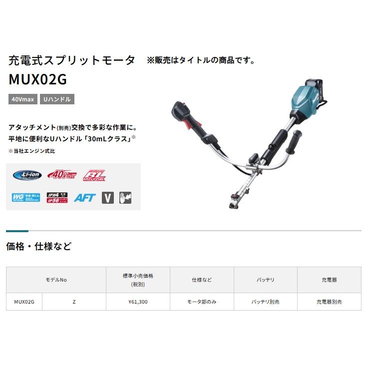 マキタ（makita） MUX02GZ 充電式スプリットモータ モータ部のみ U