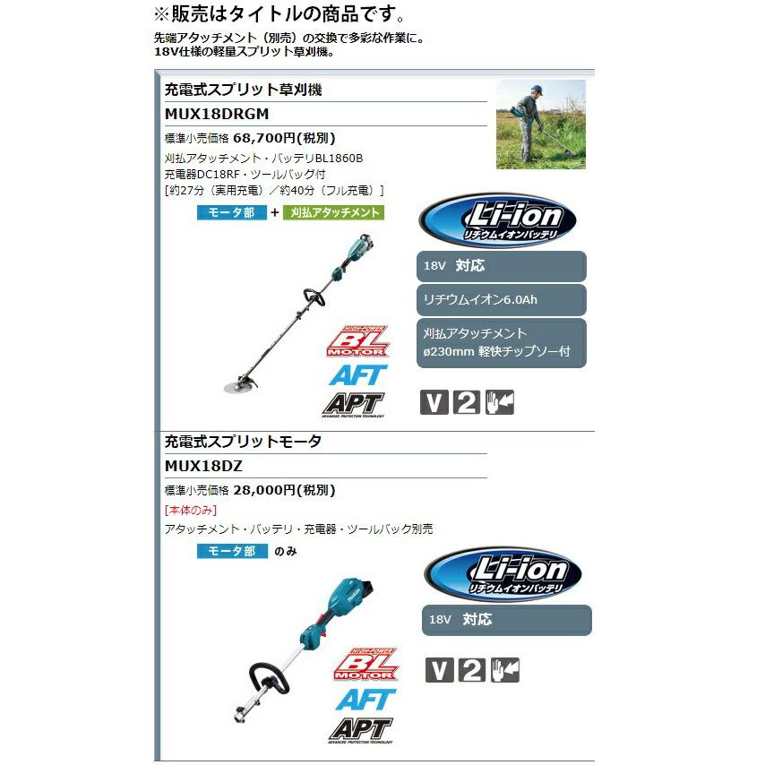 マキタ (マキタ) 充電式スプリットモータ MUX18DZ モータ部のみ マキタ (マキタ) 充電式スプリットモータ MUX18DZ モータ部のみ