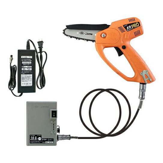 ニシガキ 太丸チェンソーPRO N-950 バッテリ・充電池付 28.8V