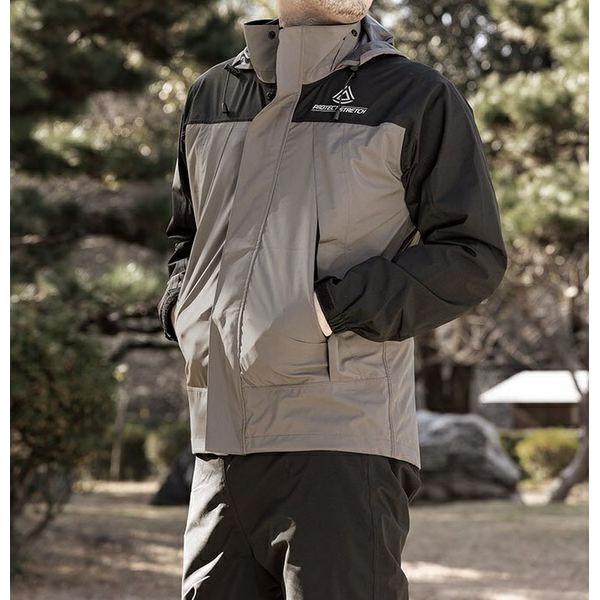 BRIEFING フード付きレインウェア XL グレー BRIEFING フード付きレインウェア XL グレー スクーターレイン