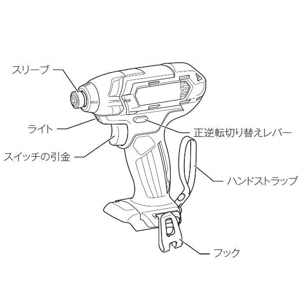 在庫 マキタ 充電式インパクトドライバ TD110DZW 白 本体のみ 締付けトルク＆スピード向上 10.8V対応 makita セット品バラシ｜toolking｜02