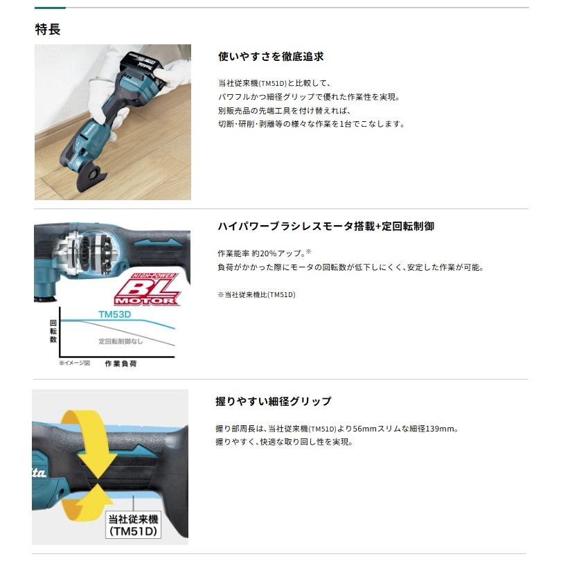 (マキタ) TM53DZ 充電式マルチツール 本体のみ 18V対応 makita | マキタ | 02