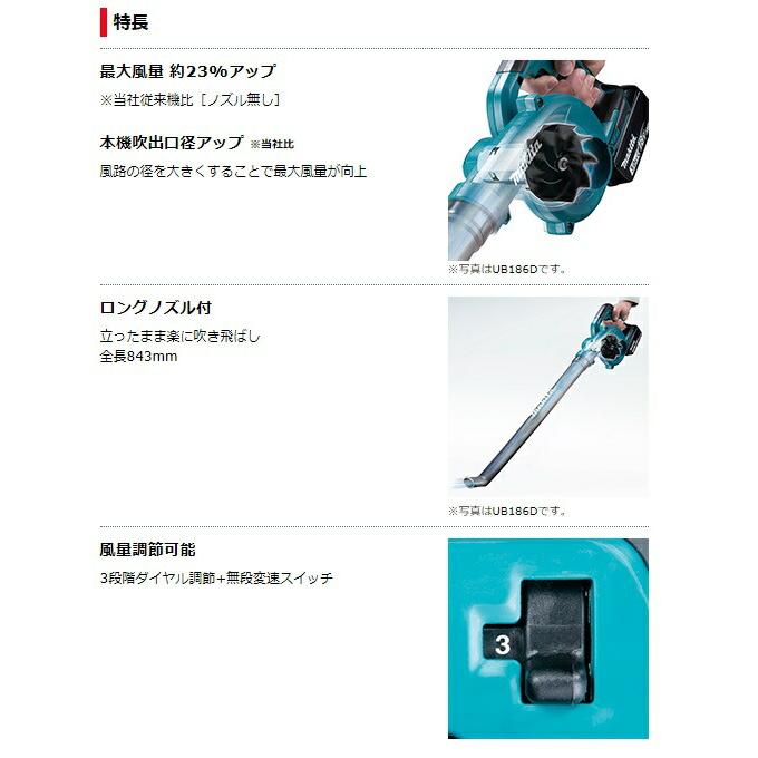 マキタ (マキタ) 充電式ブロワ UB145DZ 本体のみ ロングノズル付