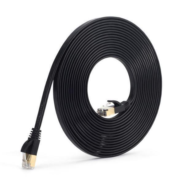 送料無料 CAT7 LANケーブル15m ブラック 10G 10ギガ対応 フラット 平面 薄型 コネクタ 接続部金メッキ仕様|toolone-shopping|02