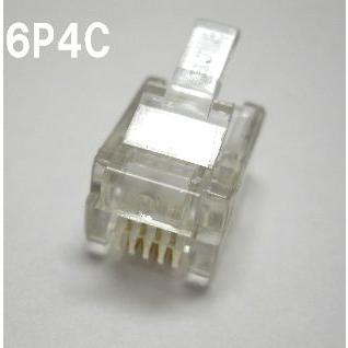 送料無料 LANコネクター 6P4C・6極4芯・50個 モジュラプラグ