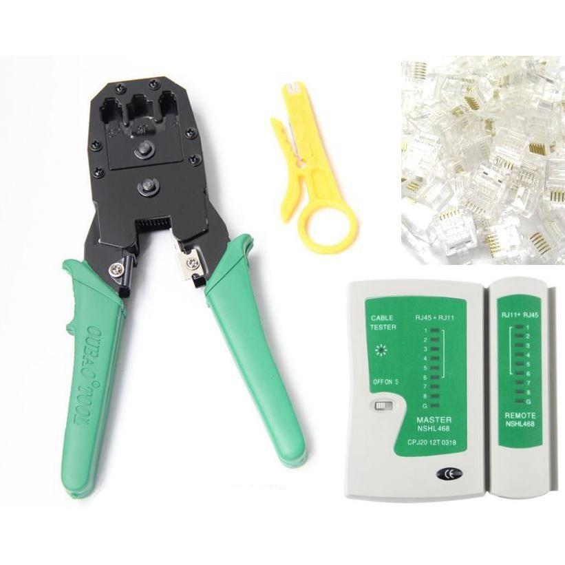 未使用】LANチェッカーモジュラー圧着工具付
