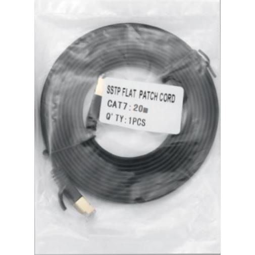 送料無料 CAT7 20m LANケーブル ブラック 10G 10ギガ対応 PS3 PS4 PS5