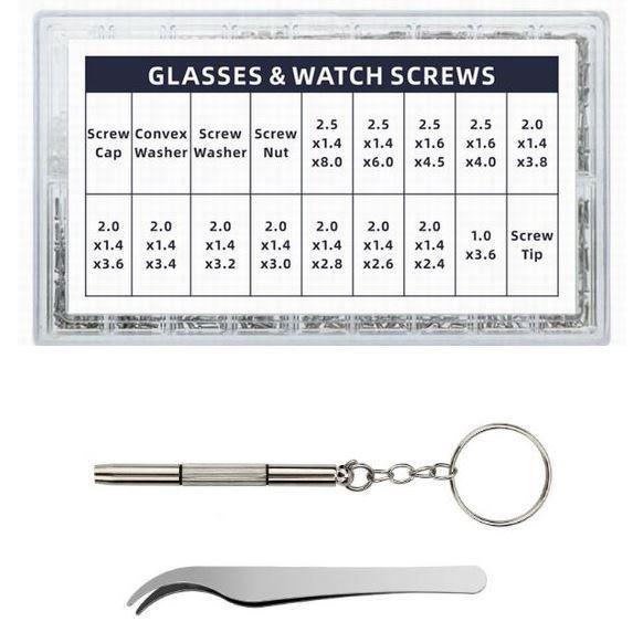 送料無料 腕時計用・裏蓋ネジセット メガネ ネジセット 修理 小ネジ