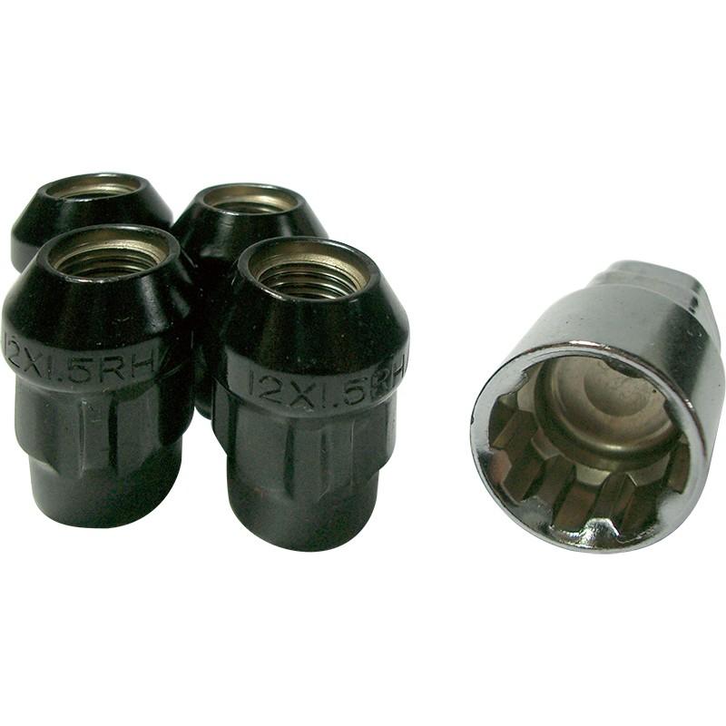 19・21H兼用ロックナット（ショートタイプ） 12-1.5 袋ツバ付黒色 全長23.5mm |  | 02