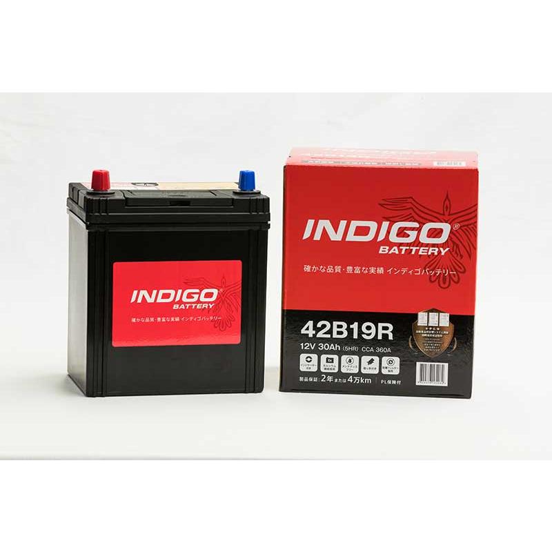 【INDIGO】インディゴバッテリー　国産車用　ＣＭＦ　４２Ｂ１９Ｒ　28908 | 