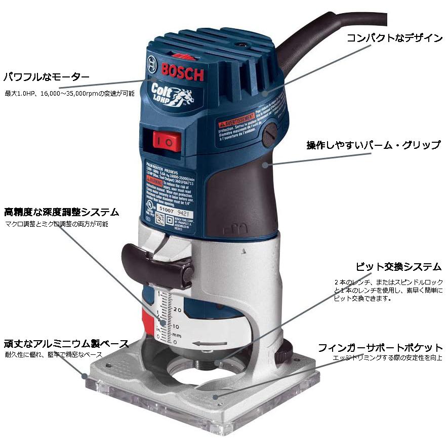 BOSCH パーム・ルーター [PR20EVS] : TOOLS.GR - 通販 - Yahoo