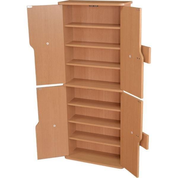 ミヤグチ企販 収納キャビネット2段 KB-120 ダークブラウン