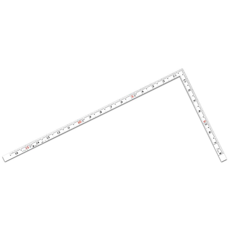 シンワ測定 曲尺同厚 ホワイト 1尺6寸／50cm 併用目盛 名作 11107