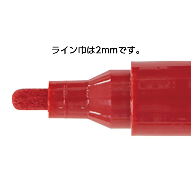 シンワ測定 工事用 ペイントマーカー 中字 丸芯 赤 78415