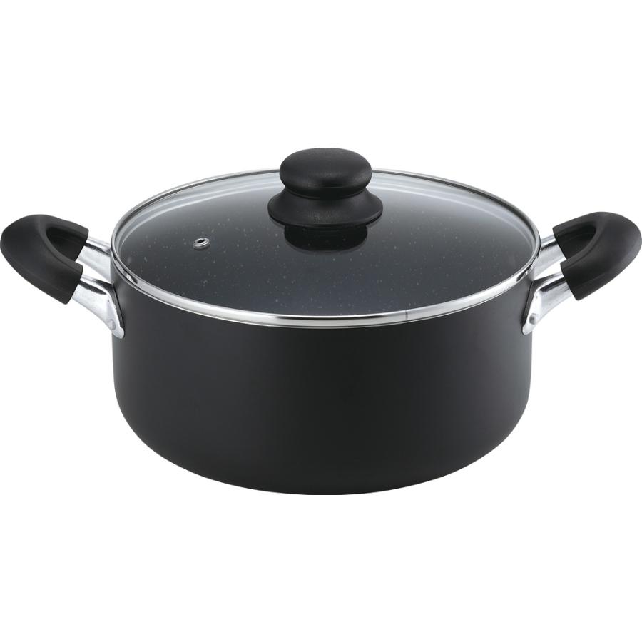 カクセー GMB-06 Marblack -マーブラック- IH対応 マーブル深型