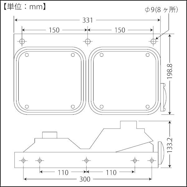 大型トラックテールランプ 大型トラック クリア テールランプ 左右セット 国内4メーカー 2連