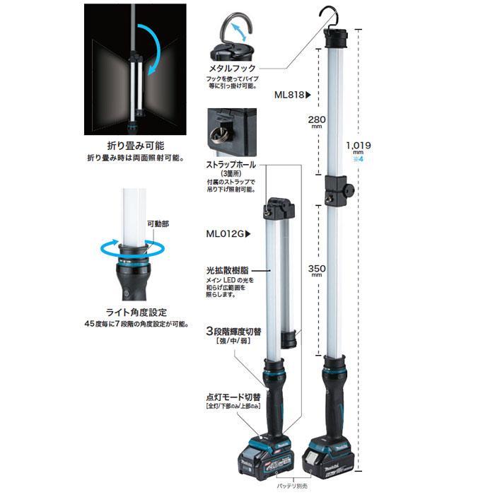 マキタ（makita） 40Vmax 充電式ワークライト ML012G 本体のみ