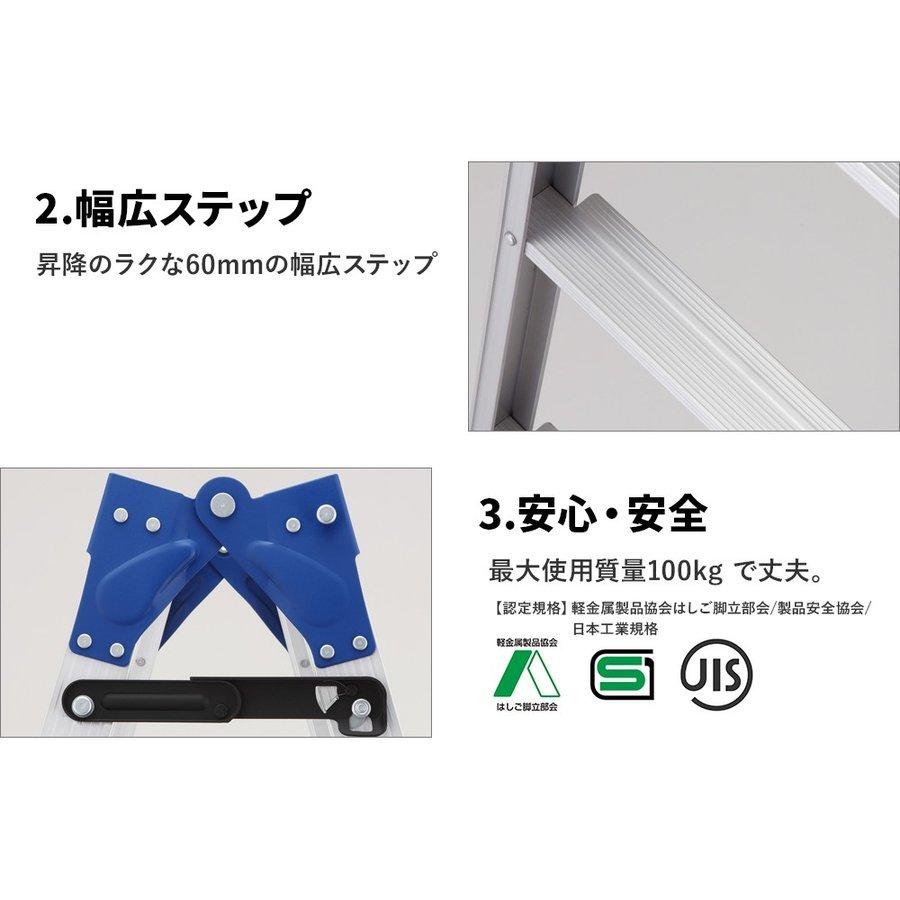 脚立 RH2.0-12 はしご兼用脚立 4尺 天板トレー形状 幅広ステップ
