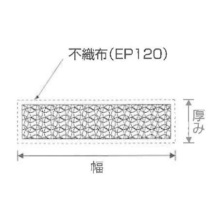【法人限定】土木用排水材【ヘチマロン】502FT マット型全透水 鉄道、道路等の擁壁裏面排水用の画像