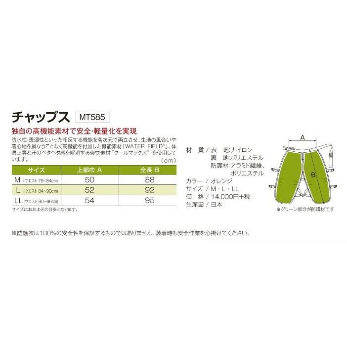 MAC GREEN チャップス 涼くん チェンソー切断防止 夏用 : ツール