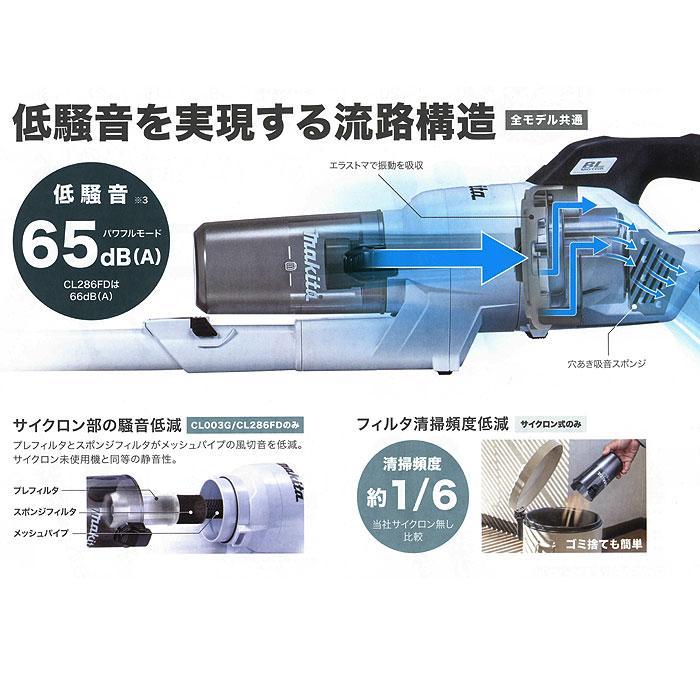 マキタ 掃除機 CL286FDRFW/O 充電式クリーナー サイクロン一体式 マキタ 掃除機 CL286FDRFW/O 充電式クリーナー サイクロン一体式