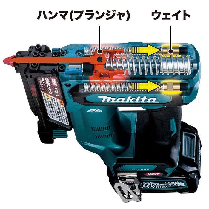 マキタ（makita） 充電式ピンタッカ PT001GRDX 40Vmax 2.5Ahバッテリ2 