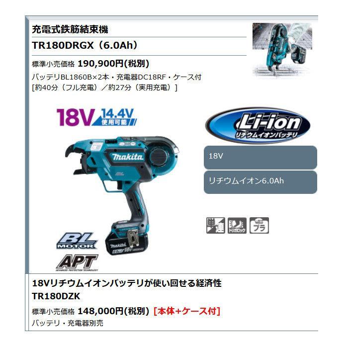 マキタ（makita） 充電式鉄筋結束機 TR180DZK 18V 本体+ケースのみ 