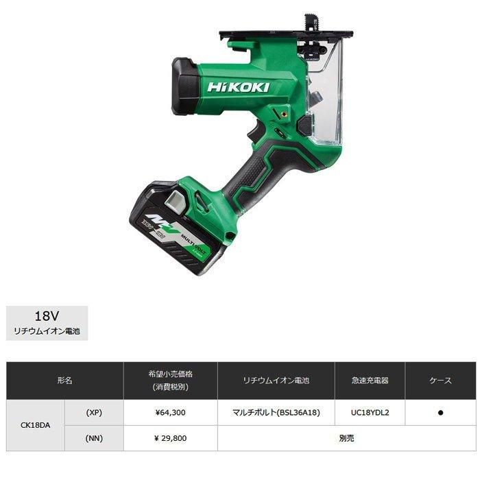 HiKOKI 18V コードレスボードカッタ CK18DA(NN) 本体のみ HiKOKI 18V コードレスボードカッタ CK18DA(NN) 本体のみ