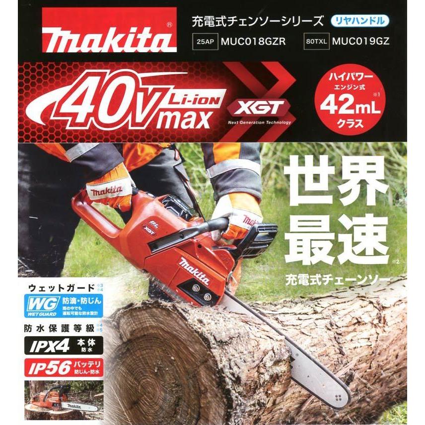 マキタ 充電式チェンソー MUC019GZ 薄刃80TXL仕様 モーター部 マキタ 充電式チェンソー MUC019GZ 薄刃80TXL仕様 モーター部