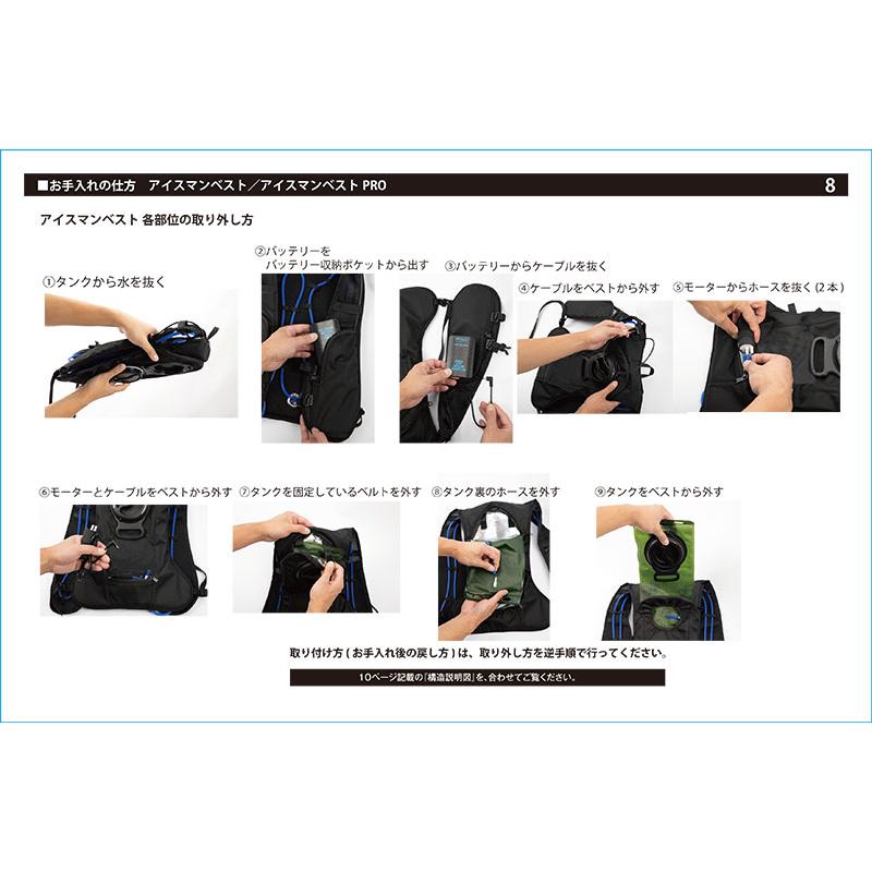 【中古美品】山真製鋸　アイスマン・ベストプロ バッテリー付セット 山真製鋸 アイスマンベストPRO サイズF（S〜5L相当まで対応