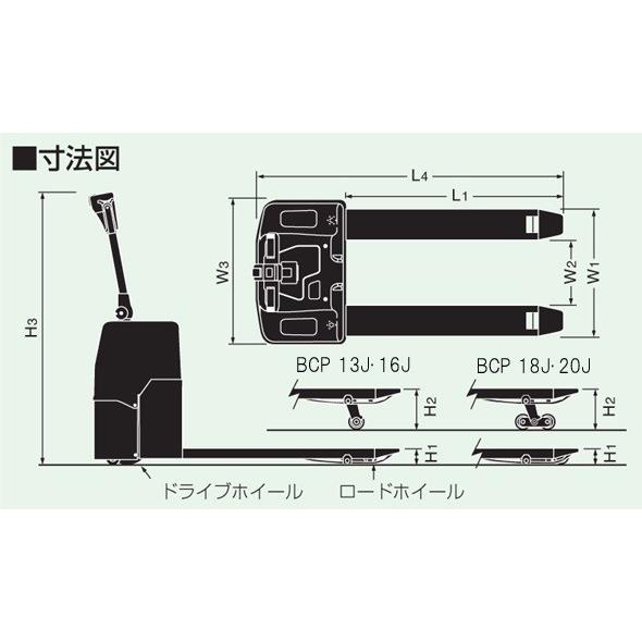 をくだ屋技研　BCP-18J　自走式キャッチパレットトラック　アンティエース　※最大積載量：1800Kg　●YA509