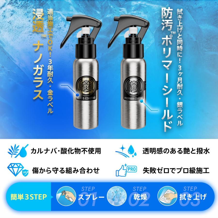 LEO COATスプレー式ガラスコーティング 日本製 【全額返金保証】 親水